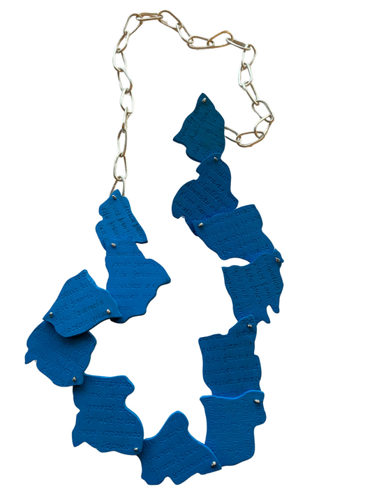 words for place necklace - blue by Janine Combes 2024