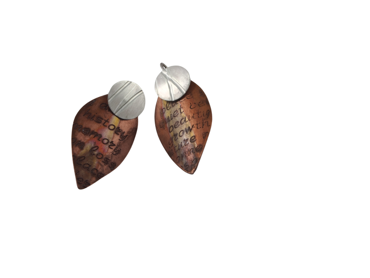 as leaves fall, I remember- earrings by janine combes