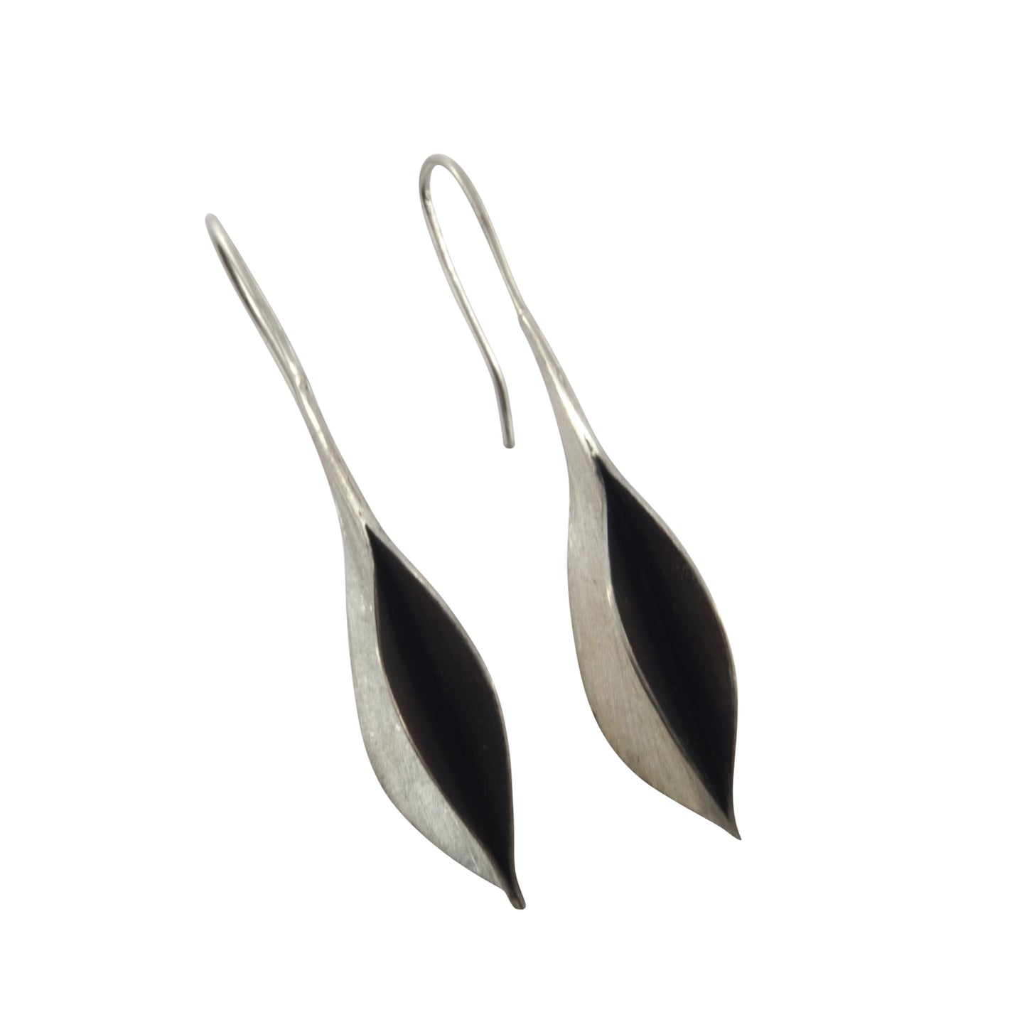 silver pod earrings by janine combes