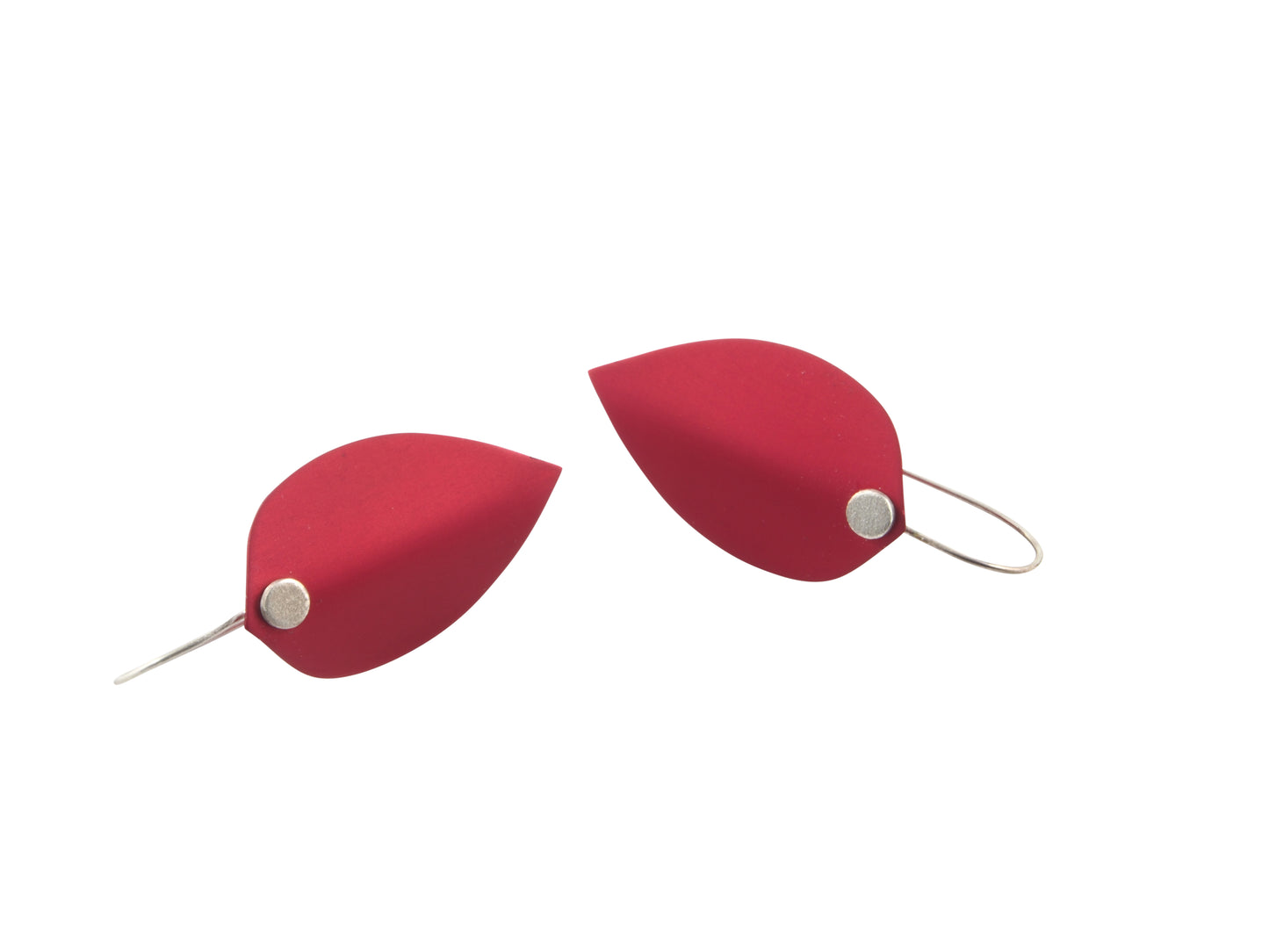 coloured leaf earrings