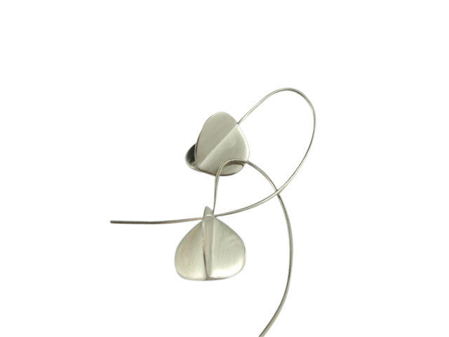 Silver Native Hop Pod earrings (large) by Janine Combes