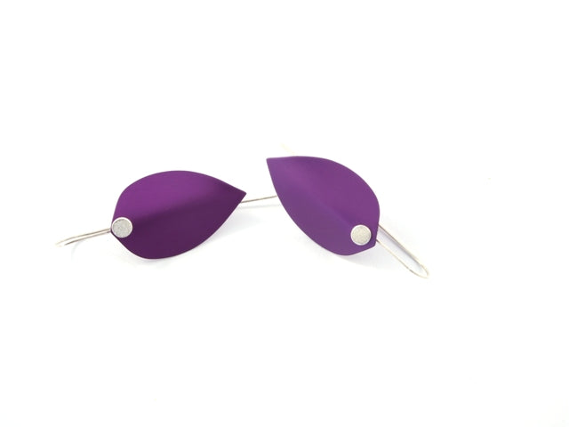 lilac leaf earrings