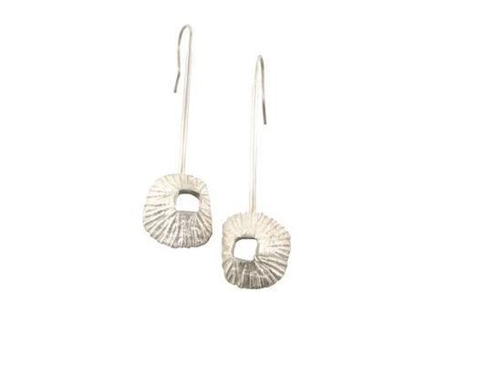 The barnacle earrings are made from sterling silver and they also have sterling silver ear-wires. They come in black and silver versions.
