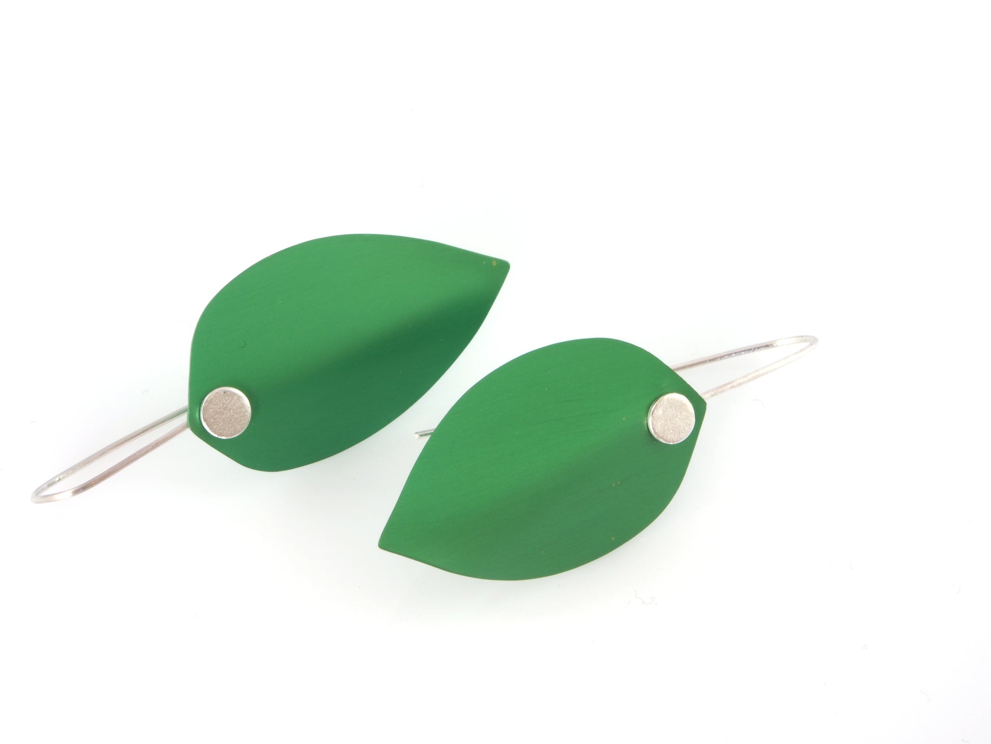 green leaf earrings 