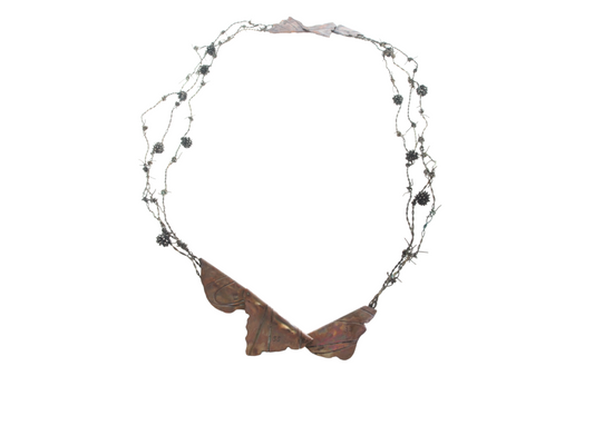 Buttongrass and barbed wire neckpiece