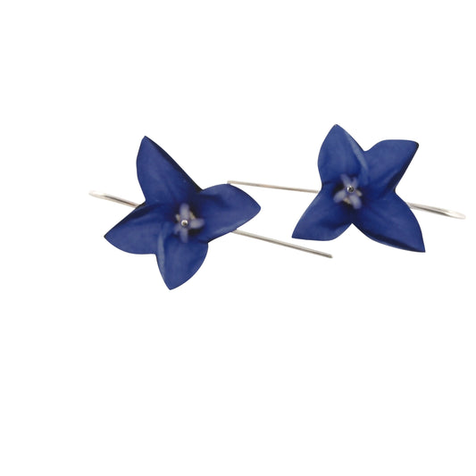 blue flag iris earrings by janine combes 