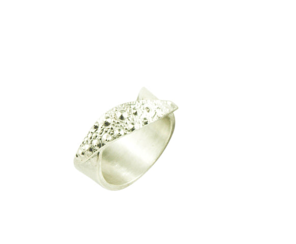 Silver Sea urchin ring by Tasmanian jeweller Janine Combes