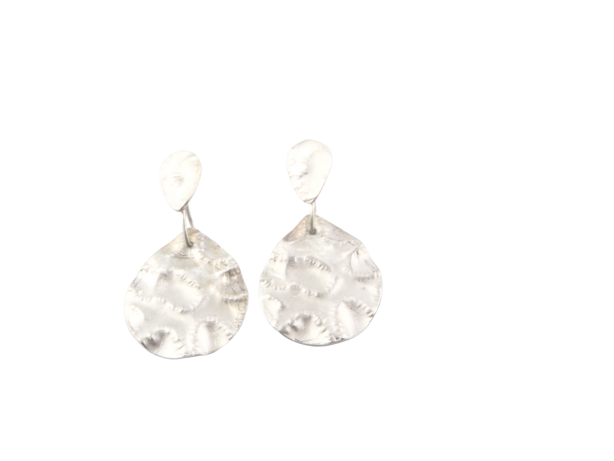 silver coral earrings