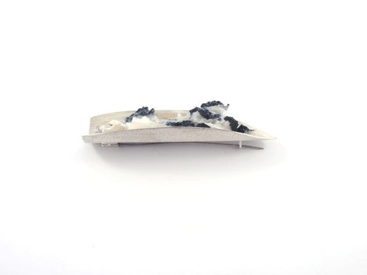 white lichen brooch by janine combes 