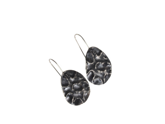 black coral earrings by Janine Combes 